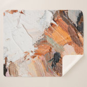 Macro. Abstracte kunst. Expressieve pasteiolie met Sherpa Deken (Voorkant (horizontaal))