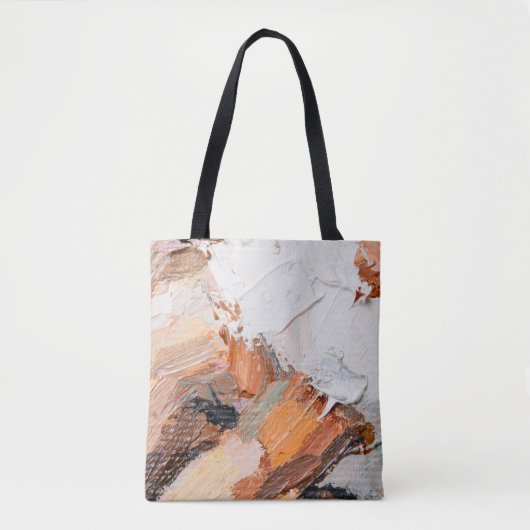 Macro. Abstracte kunst. Expressieve pasteiolie met Tote Bag (Voorkant)