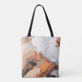 Macro. Abstracte kunst. Expressieve pasteiolie met Tote Bag (Achterkant)