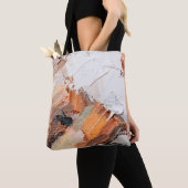Macro. Abstracte kunst. Expressieve pasteiolie met Tote Bag (Dichtbij)