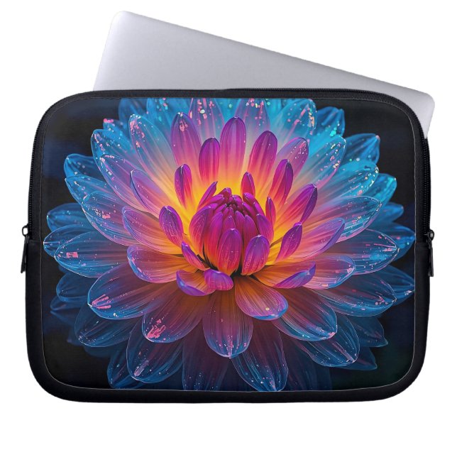 Macro Aurora Bloom 10 inch Laptop Sleeve (Voorkant)