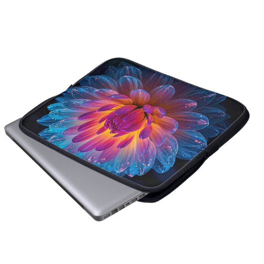 Macro Aurora Bloom 15 inch Electronics Bag Laptop Sleeve (Voorkant onderkant)