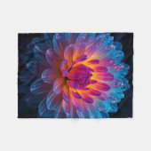 Macro Aurora Bloom Fleece Deken (Voorkant (Horizontaal))