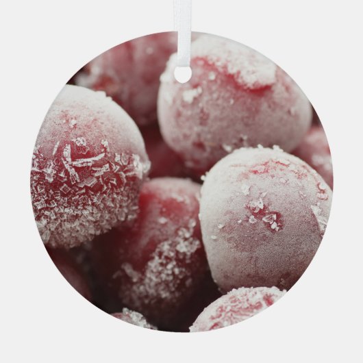 Macro bevroren bessen, close-up textuur. glas ornament (Achterkant)