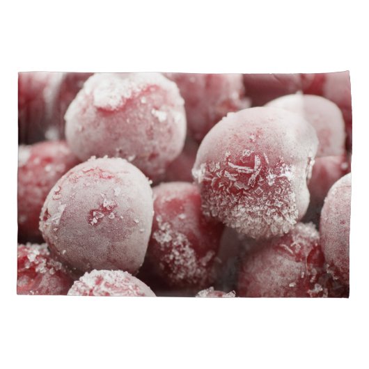 Macro bevroren bessen, close-up textuur. kussensloop (Achterkant)