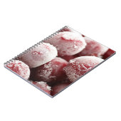 Macro bevroren bessen, close-up textuur. notitieboek (Linkerzijde)