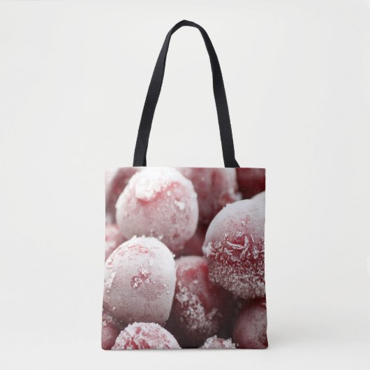 Macro bevroren bessen, close-up textuur. tote bag (Voorkant)
