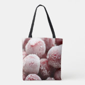 Macro bevroren bessen, close-up textuur. tote bag (Achterkant)