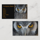 Macro Black en White Owl Visitekaartje (Voorkant / Achterkant)
