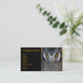 Macro Black en White Owl Visitekaartje (Staand voorkant)