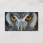 Macro Black en White Owl Visitekaartje (Achterkant)