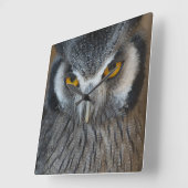 Macro Black en White SACHOwl Vierkante Klok (Hoek)