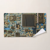 Macro Blau Circuitbord | PCB-foto Bad Handdoek (Handdoek)