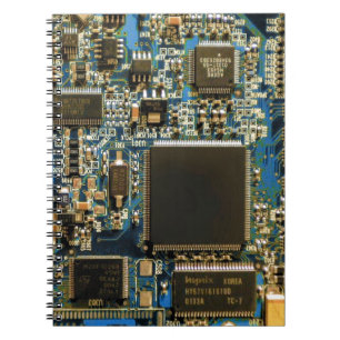 Macro Blau Circuitbord   PCB Foto Notitieboek