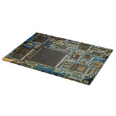 Macro Blau Circuitbord | PCB Foto Snijplank (Hoek)