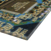 Macro Blau Circuitbord | PCB Foto Snijplank (Hoek)