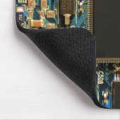 Macro Blauwe Printplaat | PCB Foto Muismat (Hoek)