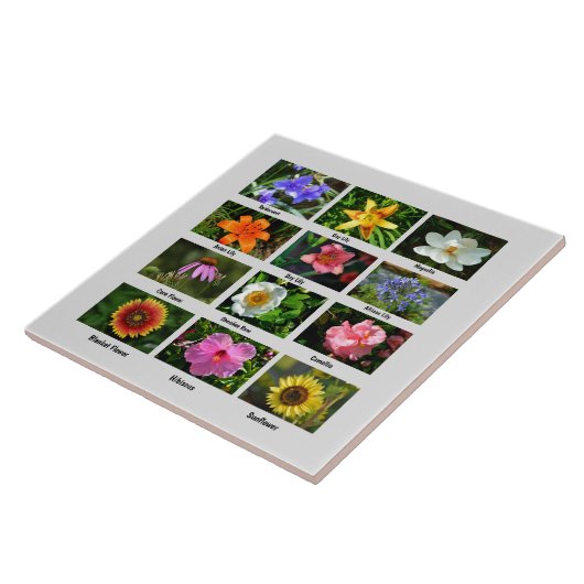 Macro bloemen poster tegeltje (Zijkant)