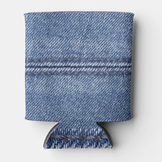 Macro Blue Denim, close-up textuur. Blikjeskoeler (Voorkant)