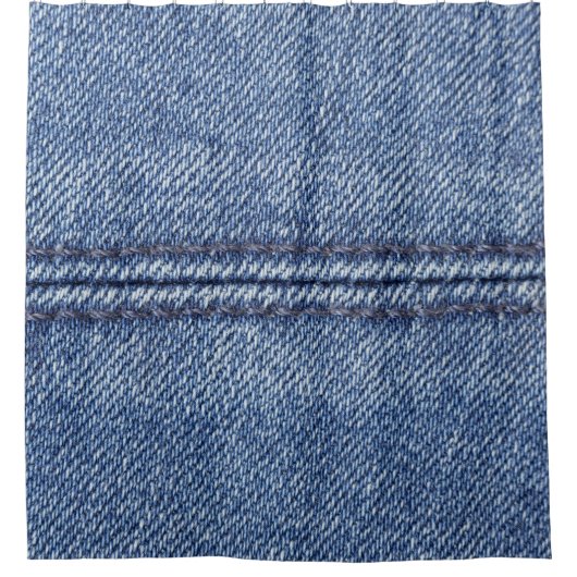 Macro Blue Denim, close-up textuur. Douchegordijn (Voorkant)