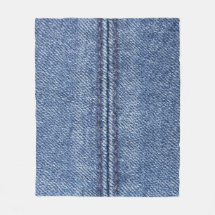 Macro Blue Denim, close-up textuur. Fleece Deken