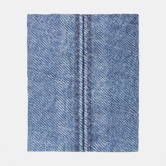 Macro Blue Denim, close-up textuur. Fleece Deken (Voorkant)