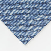 Macro Blue Denim, close-up textuur. Fleece Deken (Hoek)