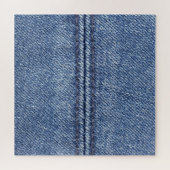 Macro Blue Denim, close-up textuur. Legpuzzel (Horizontaal)