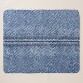 Macro Blue Denim, close-up textuur. Sherpa Deken (Voorkant (horizontaal))