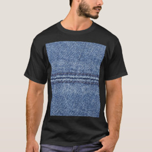 Macro Blue Denim, close-up textuur. T-shirt
