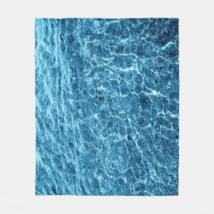 Macro Bubbling Blue Zee Foto Fleece Deken