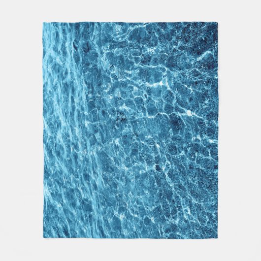 Macro Bubbling Blue Zee Foto Fleece Deken (Voorkant)