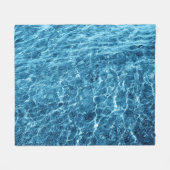 Macro Bubbling Blue Zee Foto Fleece Deken (Voorkant (Horizontaal))