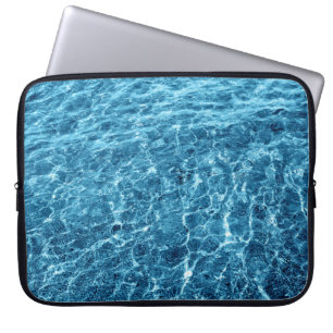 Macro Bubbling Blue Zee Foto Laptop Sleeve