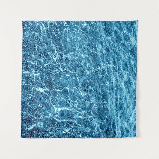 Macro Bubbling Blue Zee Foto Wandkleed (Voorkant (horizontaal))