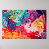 macro close-up van verschillende verf van de kleur poster (Voorkant)