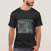 Macro computer printplaat computer chip technologi t-shirt (Voorkant)
