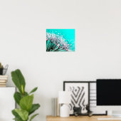 Macro Dandelion Seeds Water druppelt foto Poster (Thuiskantoor)