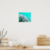 Macro Dandelion Seeds Water druppelt foto Poster (Keuken)