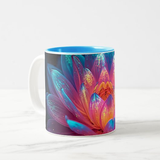 Macro Ethereal Zen Tweekleurige Koffiemok (Voorkant links)