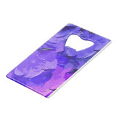 *~* Macro Floral Paarse Hydrangea Natuur Creditkaart Flessenopener (Achterkant Gekanteld)