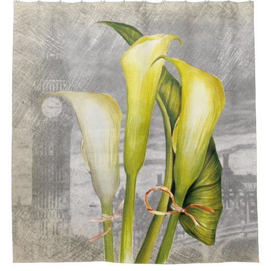 Macro Flower Calla lily Douchegordijn (Voorkant)