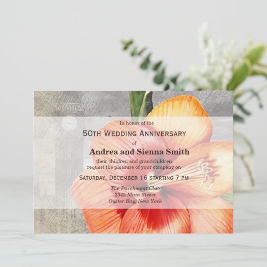 Macro flower Tiger Lily Kaart (Staand voorkant)