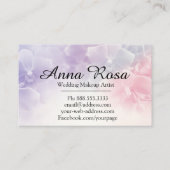 ~* Macro Foto Elegant Roze + Lavendel Bloem Visitekaartje (Achterkant)