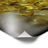 Macro Foto Olie Gel Pillen Afdruk (Hoek)