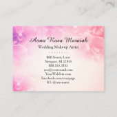 *~* Macro Foto roze Floral Elegant Visitekaartje (Achterkant)