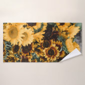 MACRO FOTOGRAFIE VAN GEEL ZONNEN BADHANDDOEK (Badhanddoek)