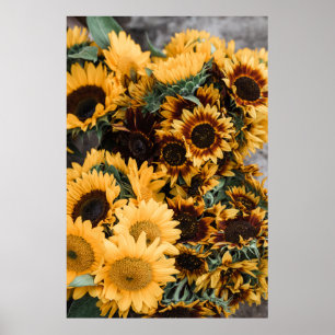 MACRO FOTOGRAFIE VAN GEEL ZONNEN POSTER
