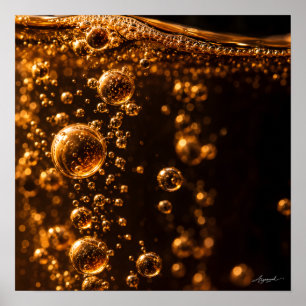 Macro fotografie van gistende ciderbellen poster