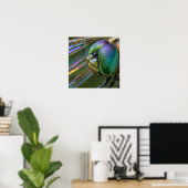 Macro fotografie van het samengestelde oog van een poster (Thuiskantoor)